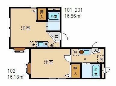 モンパレス安中第６　３号館の間取り