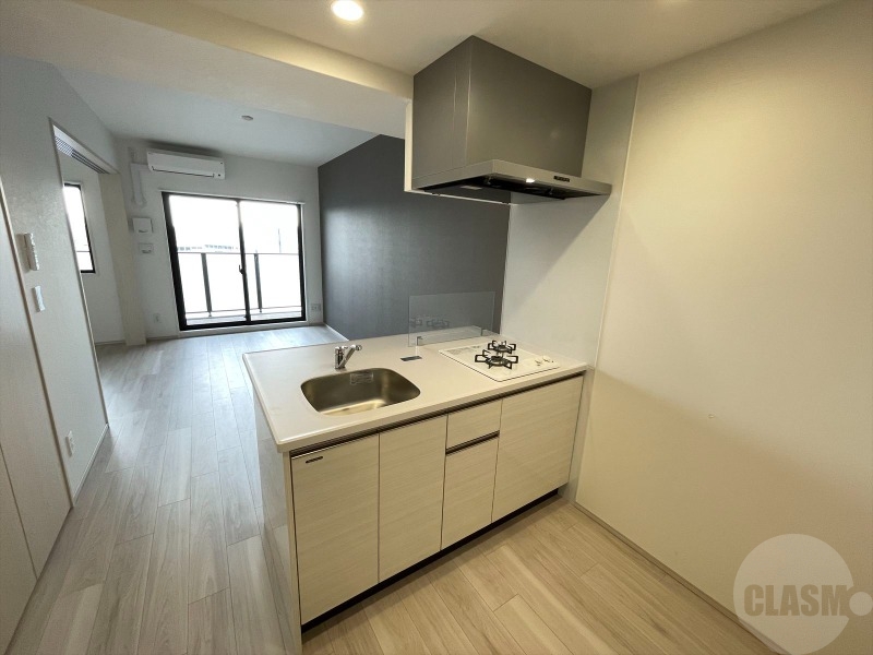 キッチン　２口コンロのシステムキッチン