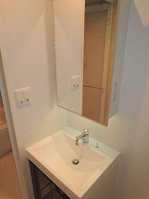 洗面設備　別階層２号室参考写真。