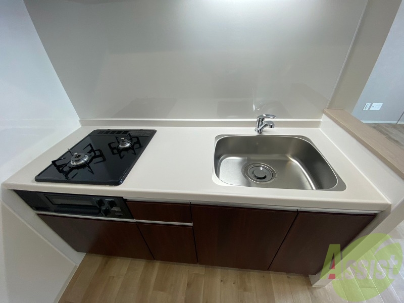 キッチン　２口システムキッチンなので、すぐお料理に使えます！