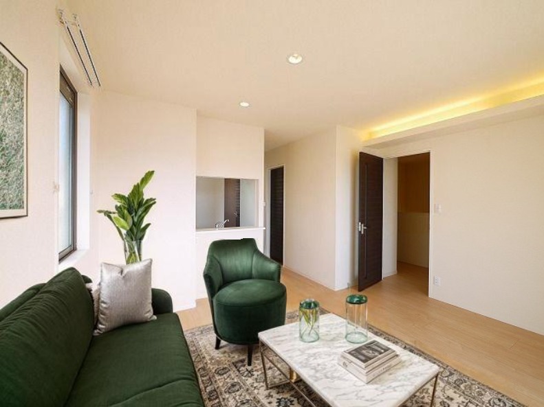 居室・リビング　CGで家具等を配置したもので家具等は含まれません