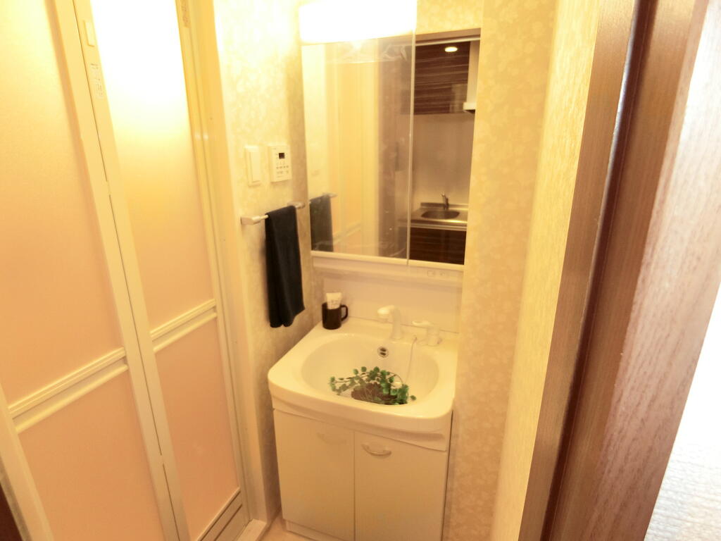 洗面設備　モデルルームのお部屋です、家具は付きませんのでご注意ください