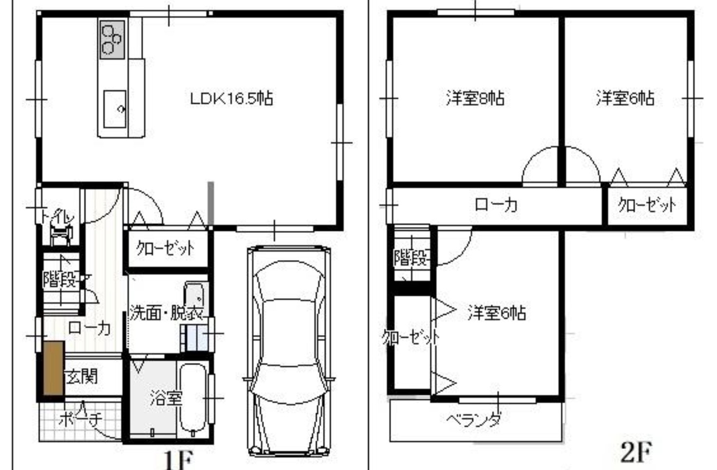 東湊町3丁目貸家の間取り写真