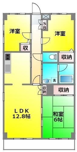 メゾンソレイユの間取り写真