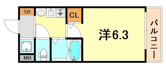 エステムコート新神戸エリタージュの間取り写真
