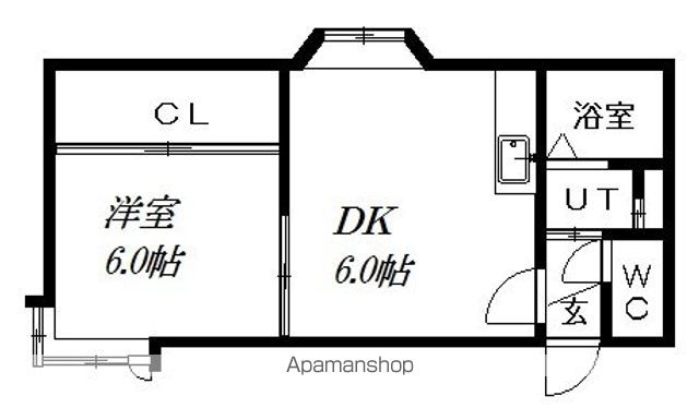 ビッグバーンズマンション本通の間取り写真
