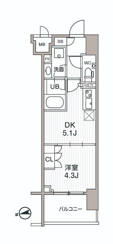 シーズンフラッツ大森エアリーの間取り写真