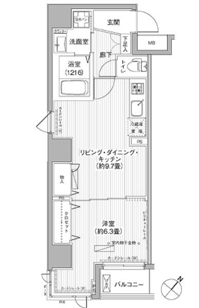 エムズサニーパレス月島の間取り写真