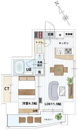 BAUHAUS国泰寺 No.25の間取り写真