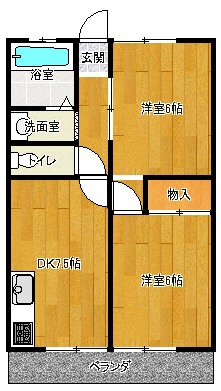づしょうハイツの間取り写真