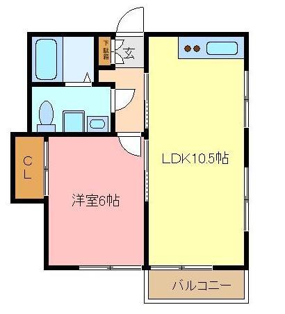ＪＲ京浜東北線 南浦和駅 徒歩14分 2階建 築24年の間取り写真