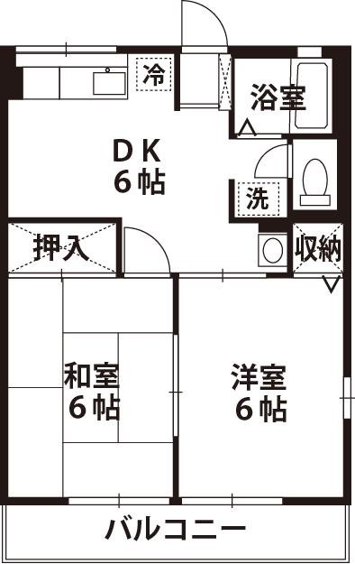 オオツカハイムBの間取り