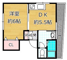 三国マンションの間取り