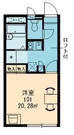 北葛飾郡松伏町大字松伏のアパートの間取り