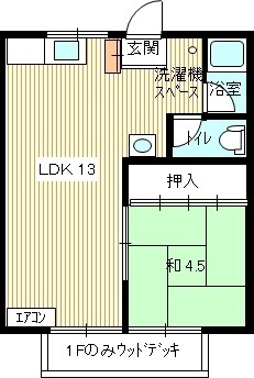 リバーハイツ綾羅木の間取り