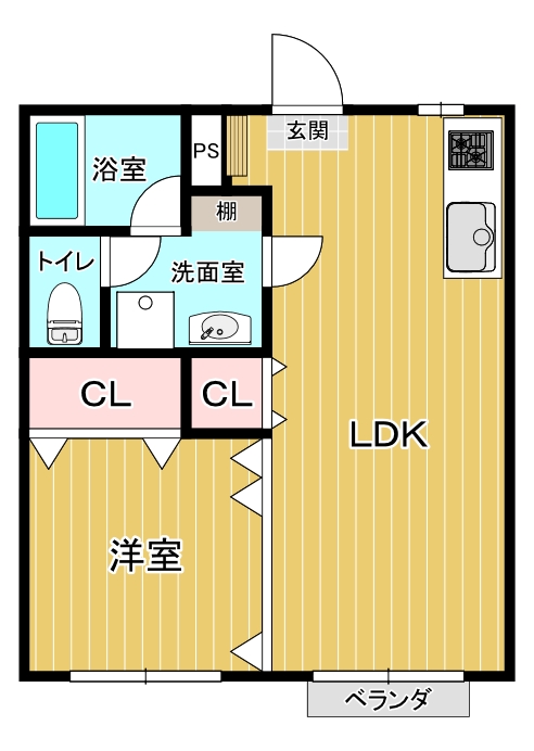 ピーマンハイツの間取り