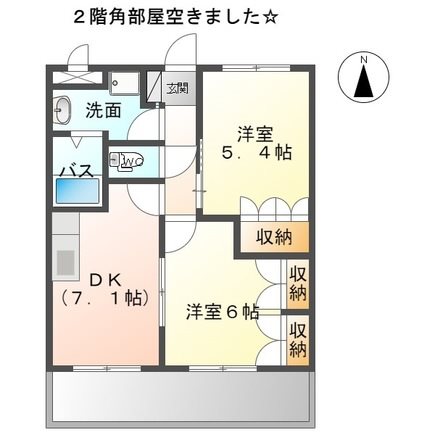 鹿児島県薩摩川内市田崎町（アパート）の賃貸物件の間取り