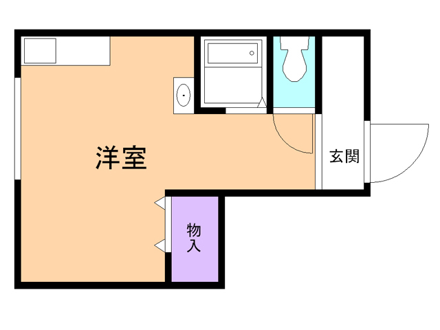 函館市白鳥町のアパートの間取り