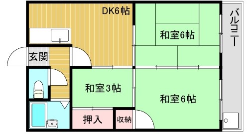 姫路市白浜町のマンションの間取り