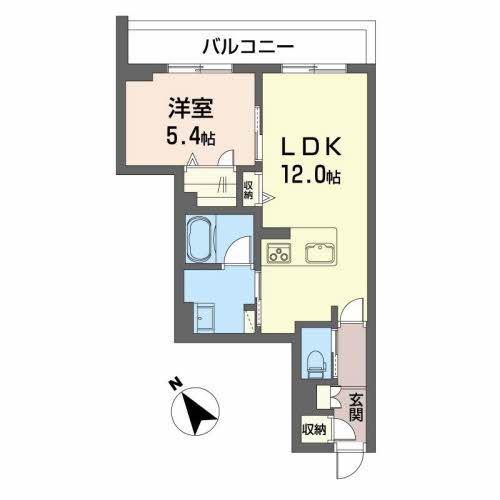 山形市木の実町のマンションの間取り