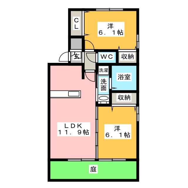 ブランシェ大溝Ａの間取り