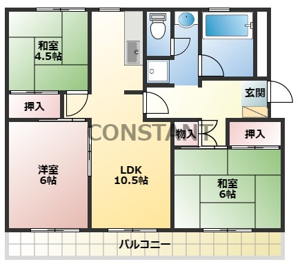 松茂マンションの間取り