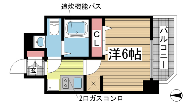 エステムコート神戸ハーバーランド前VIピクシスの間取り