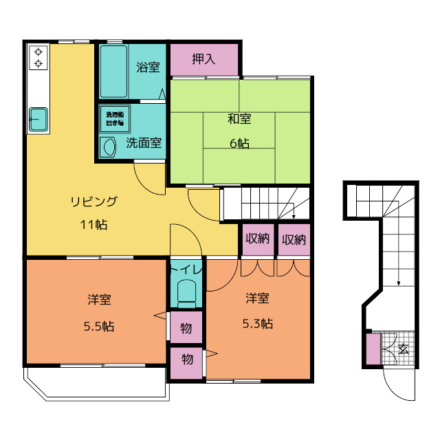 メイプルタウン小林の間取り