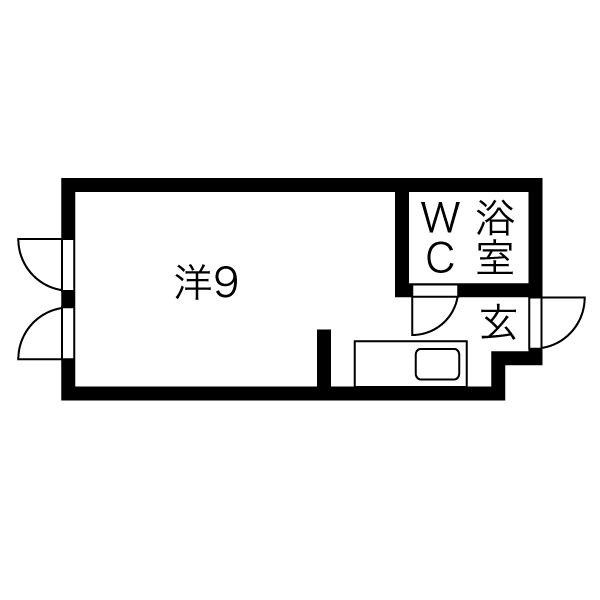 札幌市北区東茨戸一条のマンションの間取り