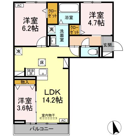 ビアン　トゥールの間取り