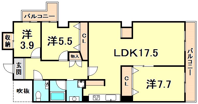 ビクトリアコート夙川の間取り