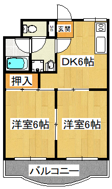 サンハイツ中村の間取り