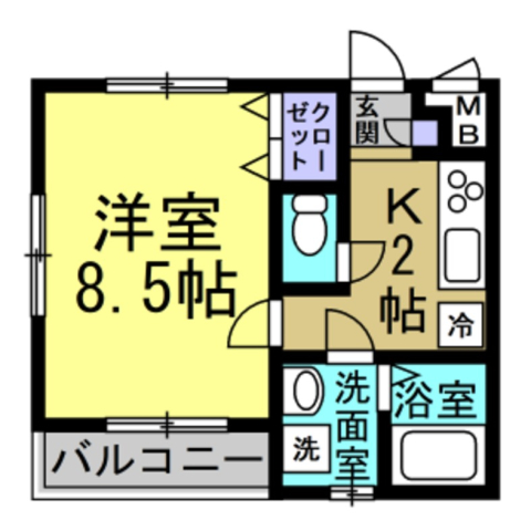 【アンプルールリーブルSolの間取り】