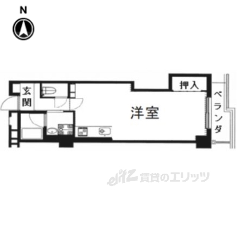 京都市下京区本上神明町のマンションの間取り