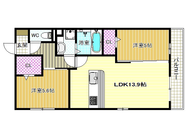 プラムツリー EASTの間取り