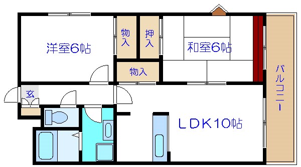 江戸川区西一之江のマンションの間取り