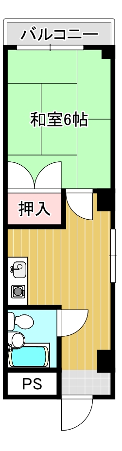 大阪市城東区関目のマンションの間取り