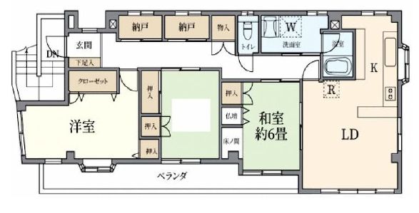 大田区西蒲田のマンションの間取り