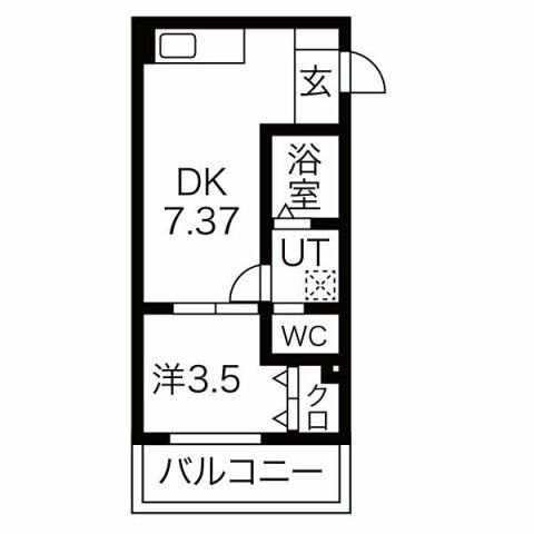 【八尾市太田のアパートの間取り】