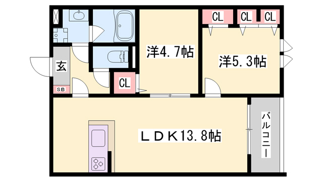 【クレアトゥールの間取り】