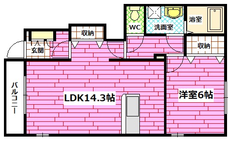 安芸郡熊野町出来庭のアパートの間取り