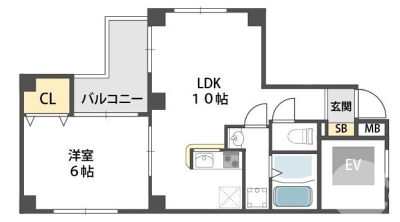 堺市堺区戎之町西のマンションの間取り