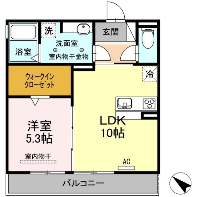 エテルノ渋川の間取り