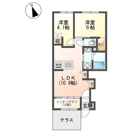 吾妻郡中之条町大字伊勢町のアパートの間取り