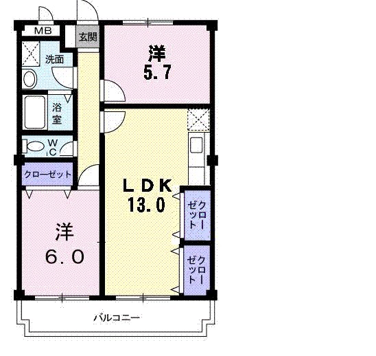 グリーンハイツ田中の間取り