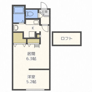 MODULOR中島公園2ndの間取り