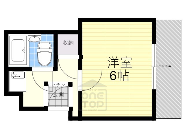 茨木市西河原のマンションの間取り