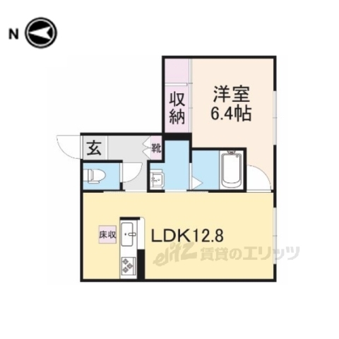 長浜市宮司町のアパートの間取り