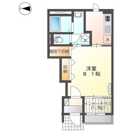 松山市余戸中のアパートの間取り