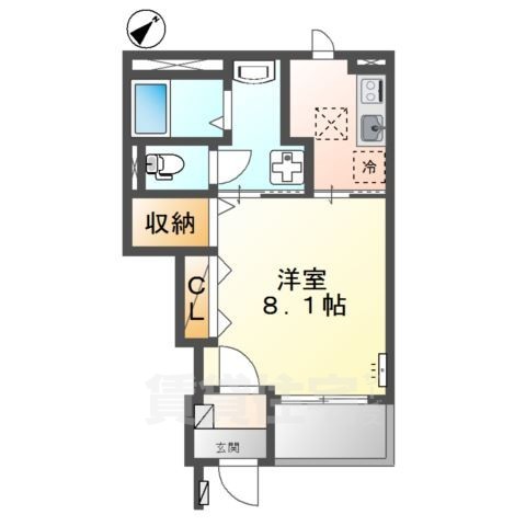 野洲市西河原賃貸アパートの間取り